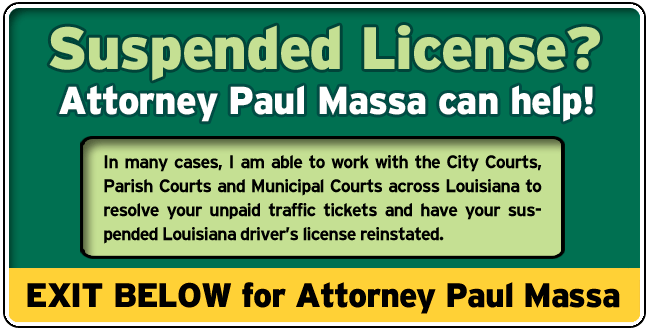 DeSoto Parish, Louisiana License Restoration Lawyer Paul Massa