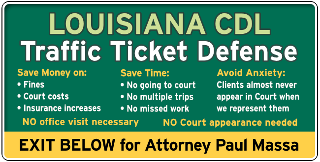 DeSoto Parish, Louisiana CDL Commercial Drivers speeding Ticket graphic 1