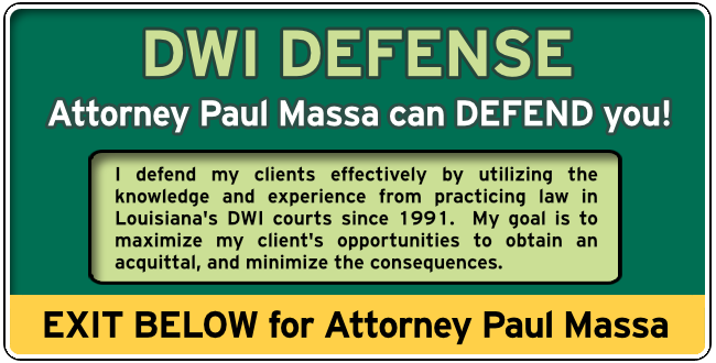 DeSoto Parish, Louisiana, Louisiana DWI Lawyer Paul M. Massa Graphic 1